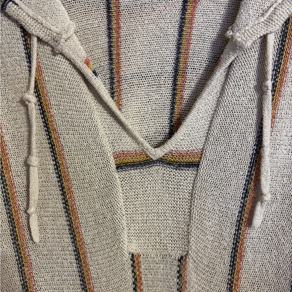 Billabong Beach Bonfire Striped Knit Hoodie Size M - Picture 3 of 6